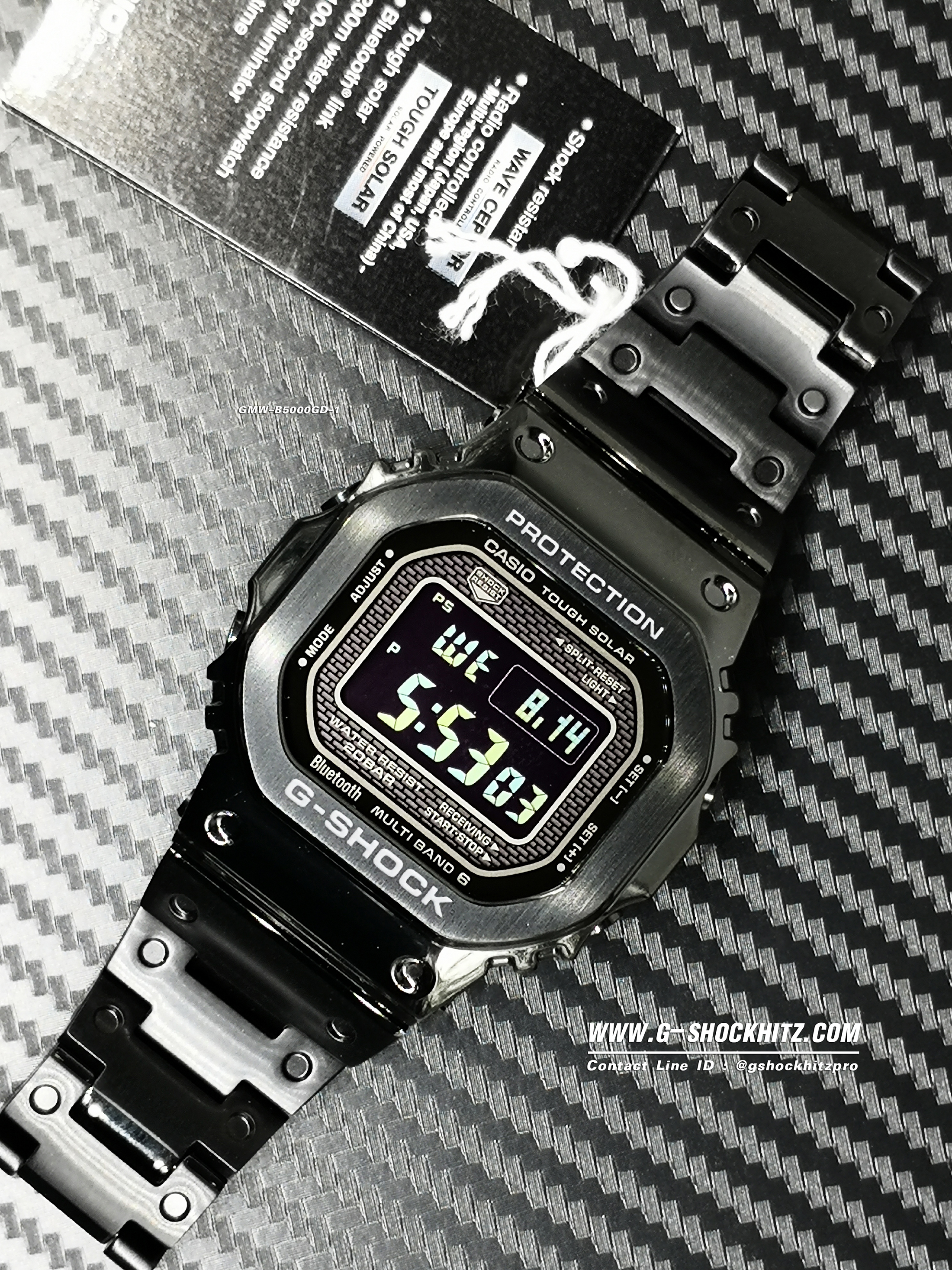 CASIO MID YEAR SALE G-SHOCK พร้อมส่ง นาฬิกาข้อมือ นาฬิกากันน้ำ นาฬิกาของแท้ ประกันศูนย์ CMG 1 ปี รุ่น GMW-B5000GD-1 นาฬิกาสีดำ
