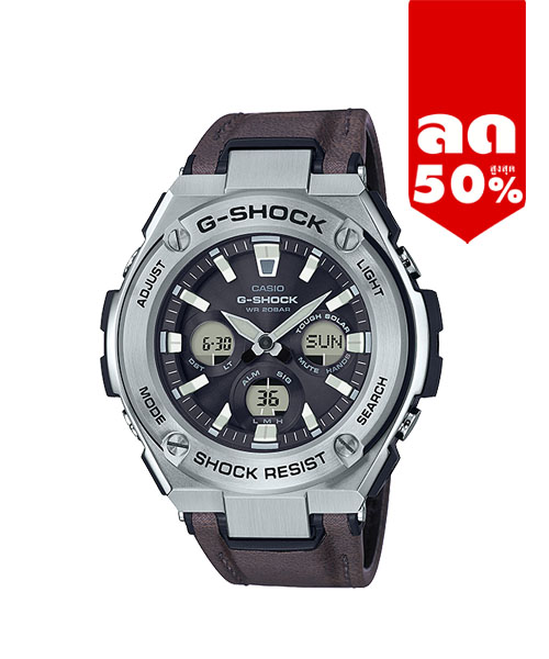 CASIO G-SHOCK นาฬิกาข้อมือ นาฬิกากันน้ำ นาฬิกาของแท้ ประกันศูนย์ CMG 1 ปี รุ่น GST-S330L-1A นาฬิกาสีเงิน
