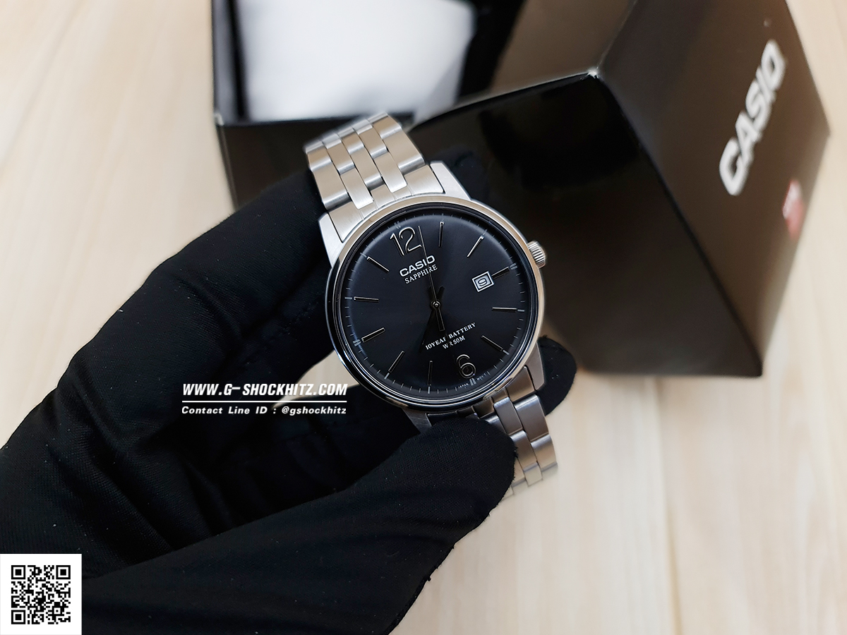 CASIO นาฬิกาคาสิโอ นาฬิกาข้อมือ นาฬิกากันน้ำ นาฬิกาของแท้ ประกันศูนย์ CMG 1 ปี รุ่น MTS-110D-1A นาฬิกาสีเงิน