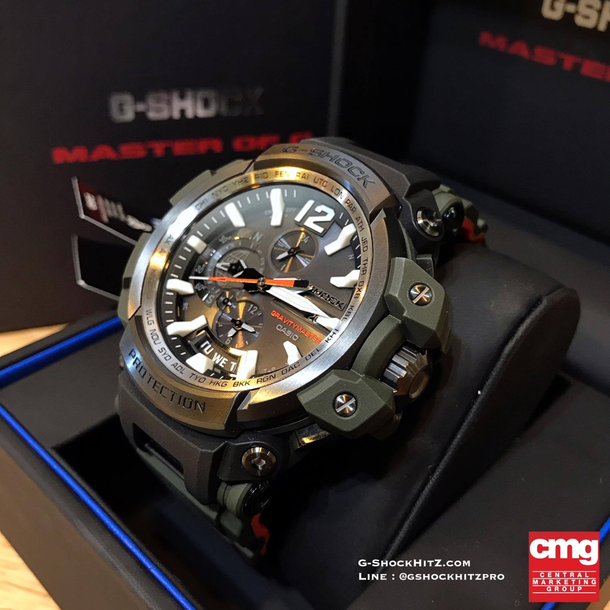 CASIO G-SHOCK นาฬิกาข้อมือ นาฬิกากันน้ำ นาฬิกาของแท้ ประกันศูนย์ CMG 1 ปี รุ่น GPW-2000-3A นาฬิกาสีดำ