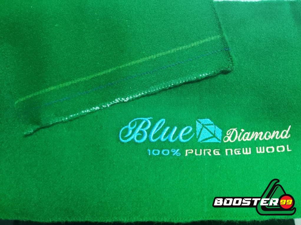 ผ้าสักหลาด โต๊ะสนุกเกอร์ รุ่น Blue diamond ขนย้อน 100% (1.95) ราคาต่อ 1ชุด (ผ้าพื้น+ผ้าชิ่ง6ผืน)