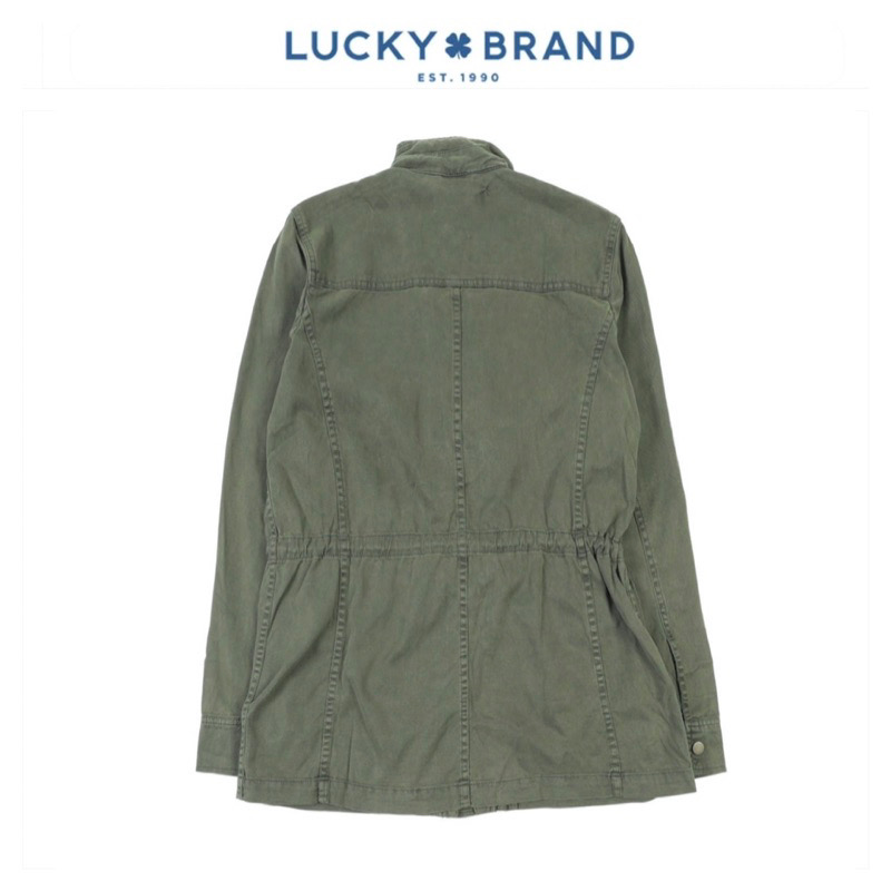 LUCKY BRAND เสื้อนอกเขียวทหาร เสื้อแจ็คเก็ต แนวทหาร แพทเทิน Lucky brandสวย เท่ห์ มาก แบรนด์ In extenso สำเนา เขียว