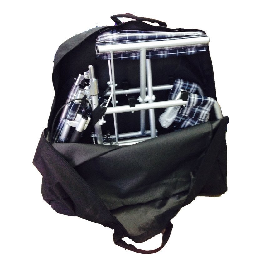 รถเข็นผู้ป่วย น้ำหนักเบา พับได้ พร้อมกระเป๋าใส่เดินทาง