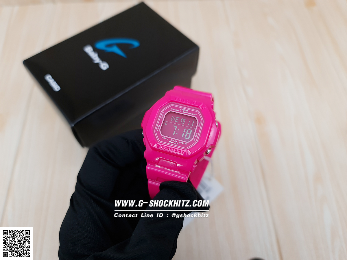 CASIO MID YEAR SALE BABY-G พร้อมส่ง นาฬิกาข้อมือ นาฬิกากันน้ำ นาฬิกาของแท้ ประกันศูนย์ CMG 1 ปี รุ่น BG-5601-4 นาฬิกาสีชมพู