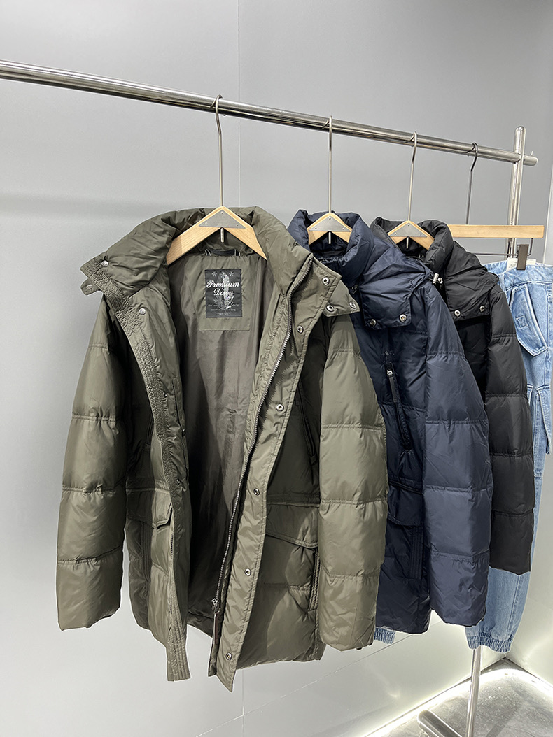 Premium Down เสื้อกันหนาว เสื้อฮู้ดเฟอร์กันหนาว บุนวมอุ่น แบรนด์ Premium Down ( Puffer Jacket ) สำเนา สำเนา เขียว
