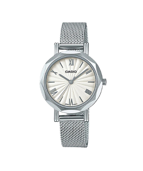 CASIO นาฬิกาคาสิโอ นาฬิกาข้อมือ นาฬิกากันน้ำ นาฬิกาของแท้ ประกันศูนย์ CMG 1 ปี รุ่น LTP-E411M-7A นาฬิกาสีเงิน