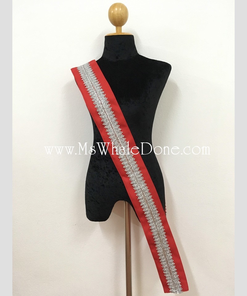 7แบบ/สี/ไซส์ สายสะพายตกแต่งชุดราตรี/ชุดสูท/ชุดไทย เฉลิมฉลองในงานพิเศษ งานปาร์ตี้