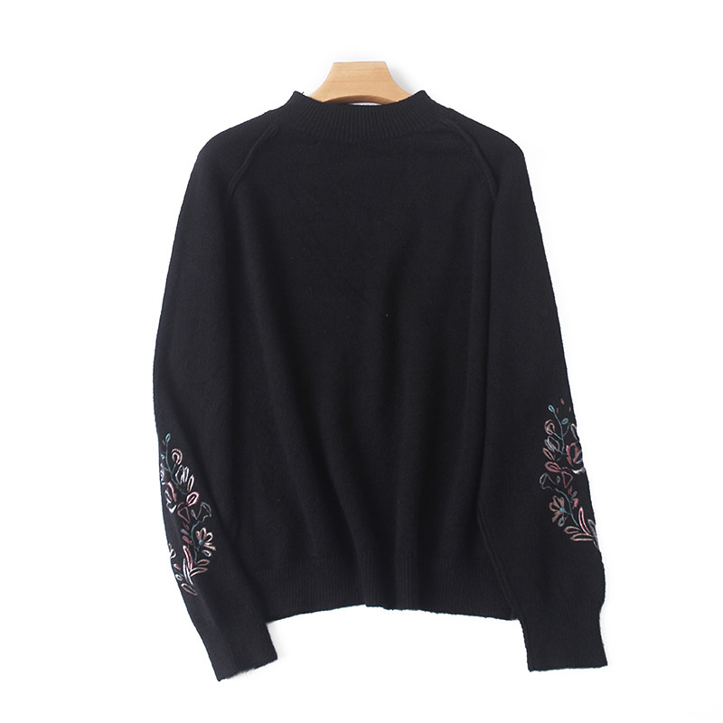 เสื้อหนาวไหมพรม ไหมพรมถัก เนื้อไหม นุ่ม สวย งานปักปลายแขน