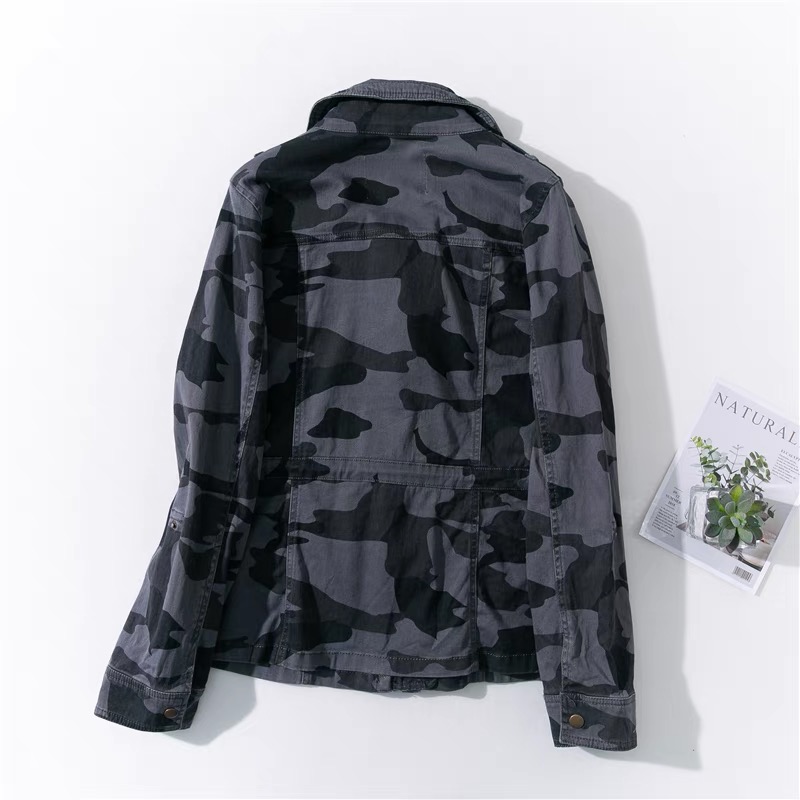 American rag cie เสื้อนอกเขียวทหาร เสื้อแจ็คเก็ต แนวทหาร แพทเทิน สวย เท่ห์ มาก แบรนด์ American rag cieสำเนา สำเนา เขียวเทา