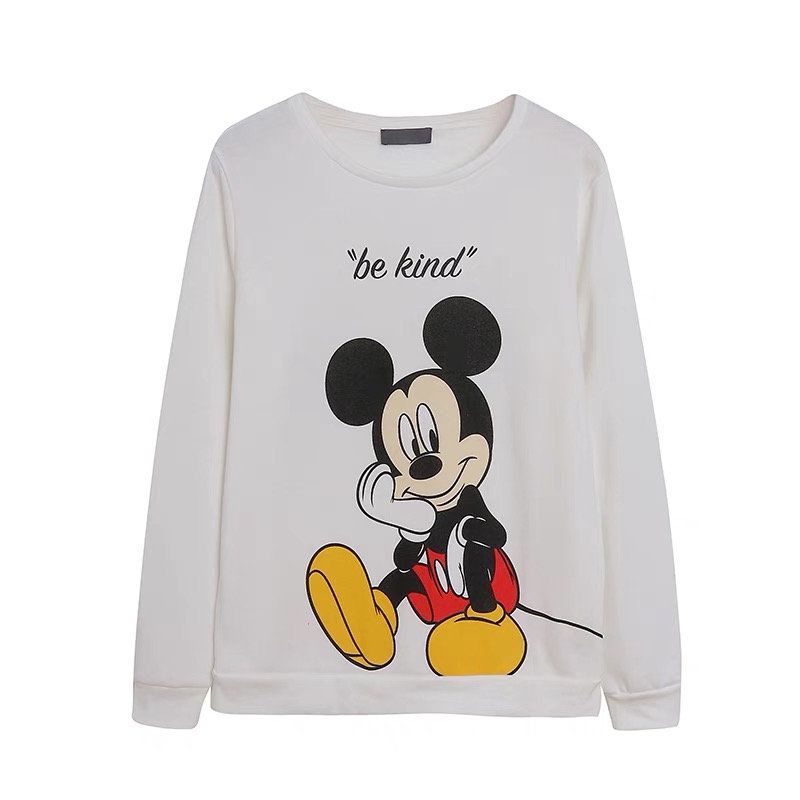 เสื้อสเวตเตอร์ กันหนาว DISNEY MAX เสื้อมิคกี้ เม้าส์ " be kind" Mickey mouse mickey mouse งาน DISNEYแท้ BE KIND เทา
