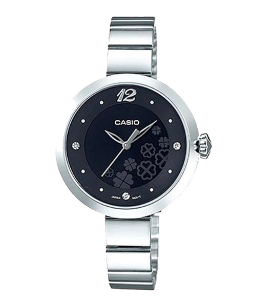 CASIO นาฬิกาคาสิโอ นาฬิกาข้อมือ นาฬิกากันน้ำ นาฬิกาของแท้ ประกันศูนย์ CMG 1 ปี รุ่น LTP-E154D-1A นาฬิกาสีเงิน