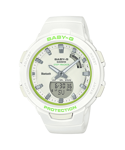 CASIO BABY-G นาฬิกาข้อมือ นาฬิกากันน้ำ นาฬิกาของแท้ ประกันศูนย์ CMG 1 ปี รุ่น BSA-B100SC-7A นาฬิกาสีขาว
