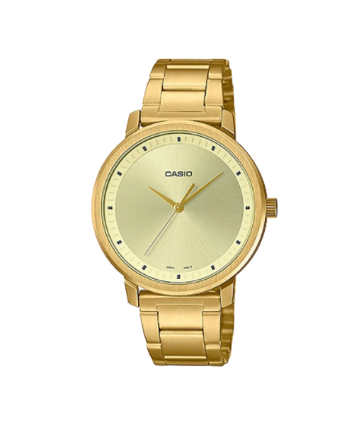 CASIO นาฬิกาคาสิโอ นาฬิกาข้อมือ นาฬิกากันน้ำ นาฬิกาของแท้ ประกันศูนย์ CMG 1 ปี รุ่น LTP-B115G-9E นาฬิกาสีทอง