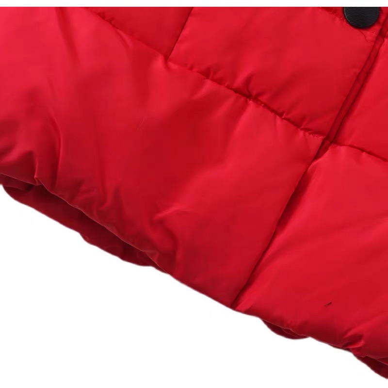 เสื้อกันหนาว ขนเป็ด เสื้อฮู้ดเฟอร์ บุนวมอุ่น สีแดง แบรนด์ LI YIN JOY (padded puffer coat สำเนา สำเนา