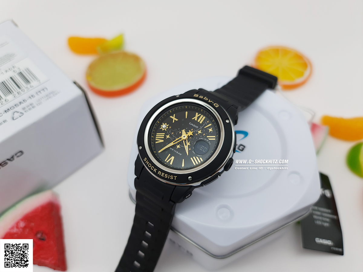 CASIO BABY-G นาฬิกาข้อมือ นาฬิกากันน้ำ นาฬิกาของแท้ ประกันศูนย์ CMG 1 ปี รุ่น BGA-150ST-1A นาฬิกาสีดำ