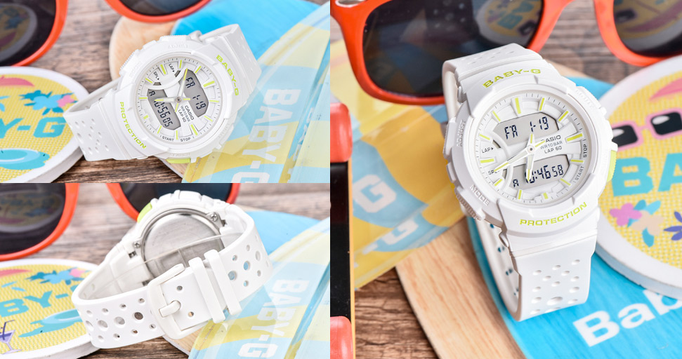 CASIO BABY-G นาฬิกาข้อมือ นาฬิกากันน้ำ นาฬิกาของแท้ ประกันศูนย์ CMG 1 ปี รุ่น BGA-240-7A2 นาฬิกาสีขาว