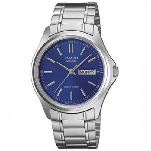 CASIO นาฬิกาคาสิโอ นาฬิกาข้อมือ นาฬิกากันน้ำ นาฬิกาของแท้ ประกันศูนย์ CMG 1 ปี รุ่น MTP-1239D-2A นาฬิกาสีเงิน