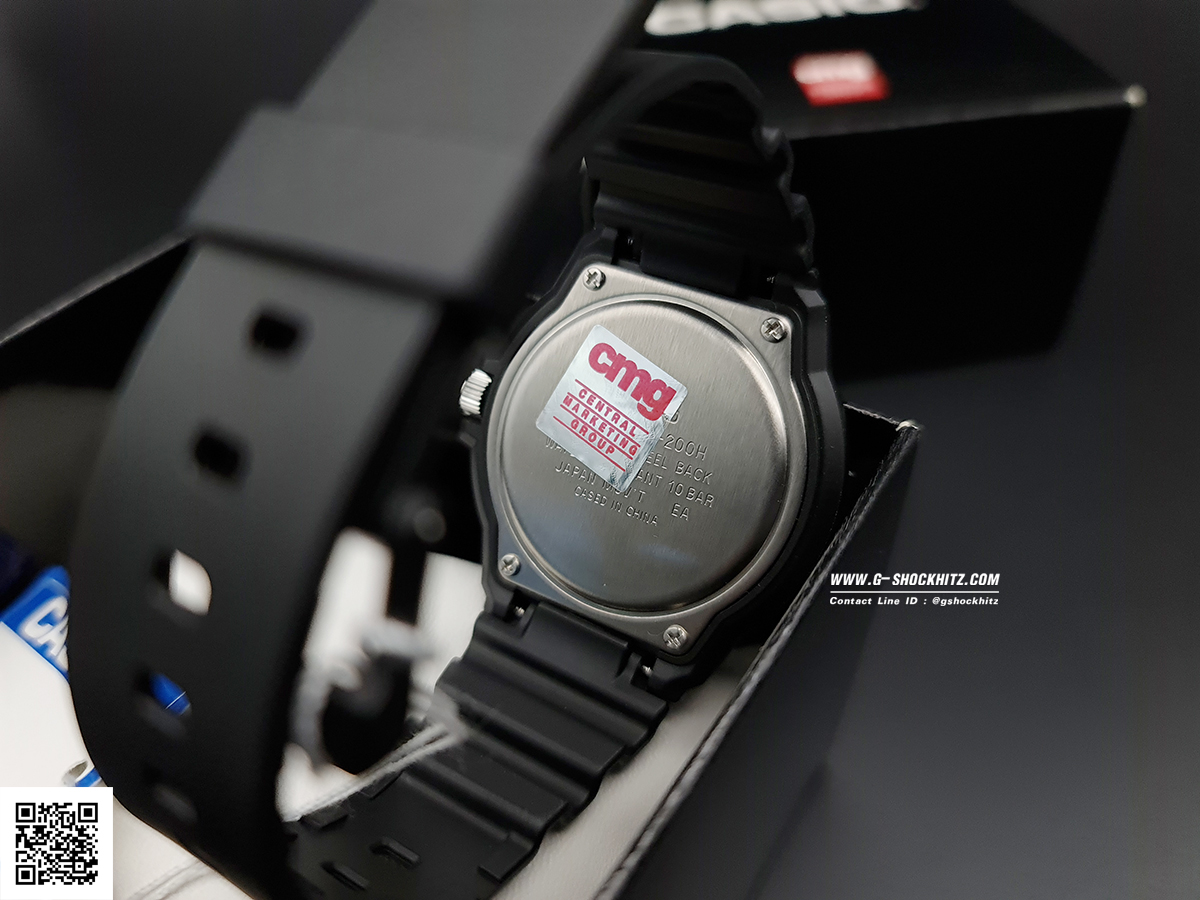 CASIO นาฬิกาคาสิโอ นาฬิกาข้อมือ นาฬิกากันน้ำ นาฬิกาของแท้ ประกันศูนย์ CMG 1 ปี รุ่น MRW-200H-1B3 นาฬิกาสีดำ