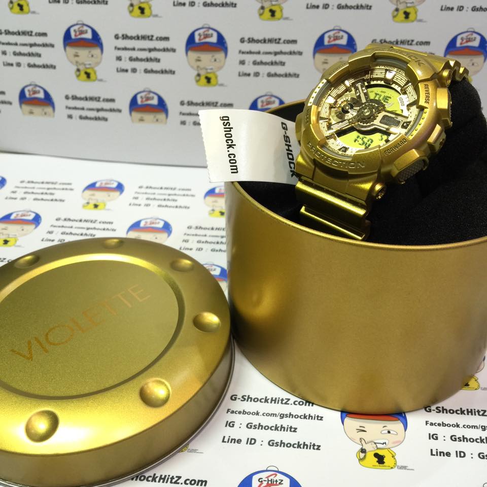 CASIO MID YEAR SALE G-SHOCK พร้อมส่ง นาฬิกาข้อมือ นาฬิกากันน้ำ นาฬิกาของแท้ ประกันศูนย์ CMG 1 ปี รุ่น GMA-S110VK-9ADR นาฬิกาสีทอง
