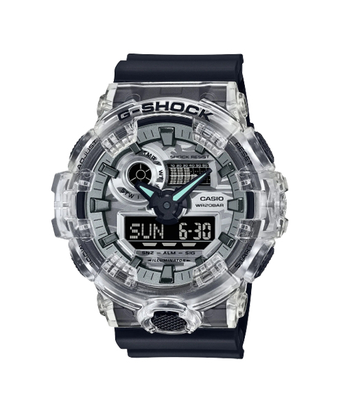 CASIO G-SHOCK นาฬิกาข้อมือ นาฬิกากันน้ำ นาฬิกาของแท้ ประกันศูนย์ CMG 1 ปี รุ่น GA-700SKC-1A นาฬิกาสีดำ