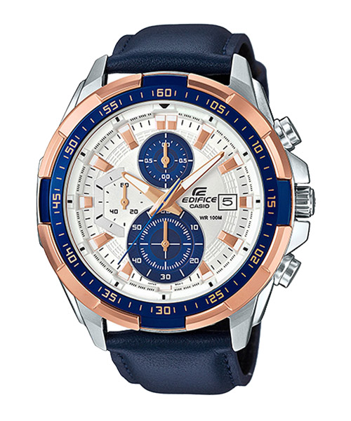 CASIO EDIFICE นาฬิกาข้อมือ นาฬิกากันน้ำ นาฬิกาของแท้ ประกันศูนย์ CMG 1 ปี รุ่น EFR-539L-7C นาฬิกาสีน้ำเงิน