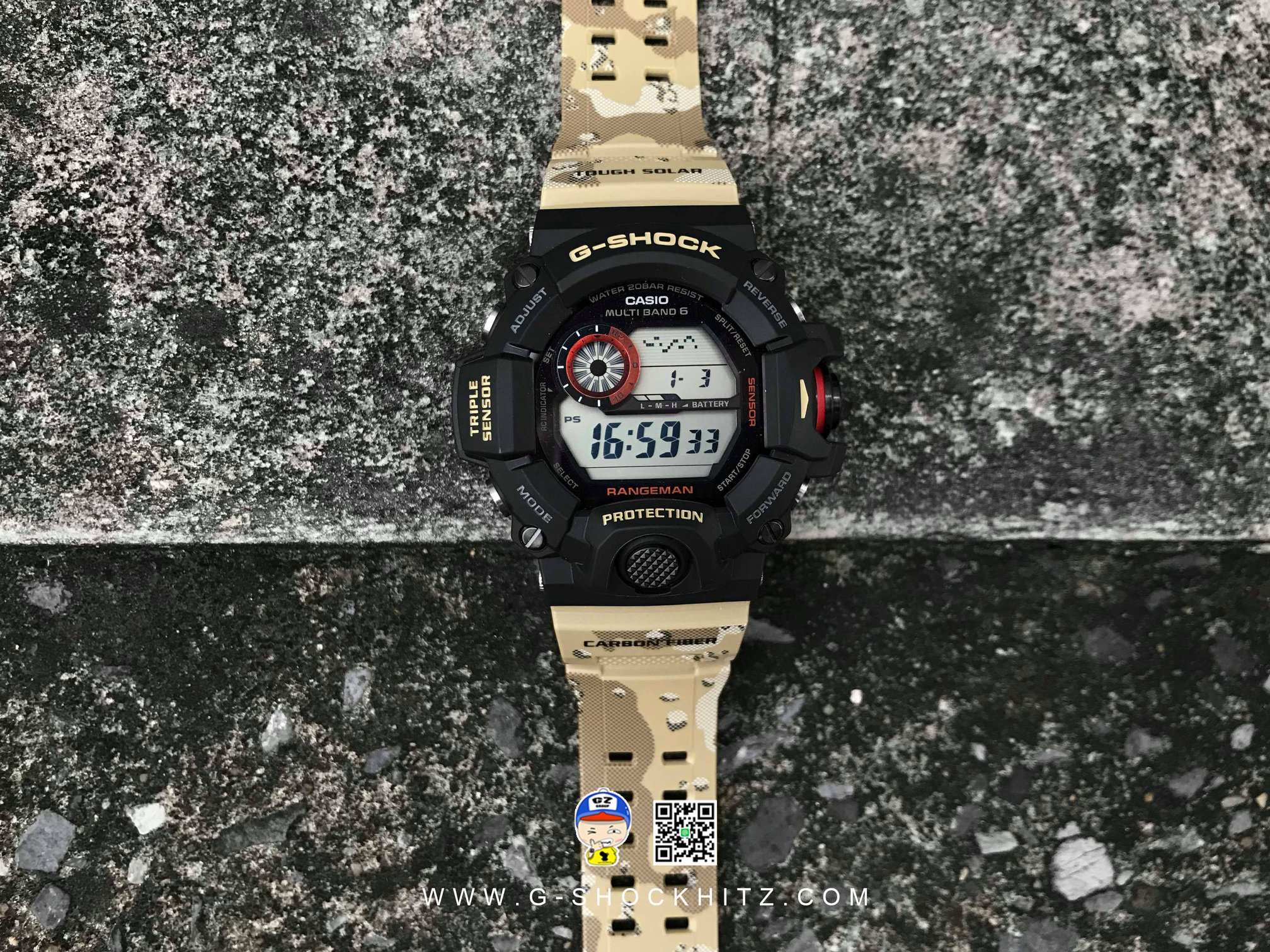 CASIO G-SHOCK นาฬิกาข้อมือ นาฬิกากันน้ำ นาฬิกาของแท้ ประกันศูนย์ CMG 1 ปี รุ่น GW-9400DCJ-1 นาฬิกาสีดำ