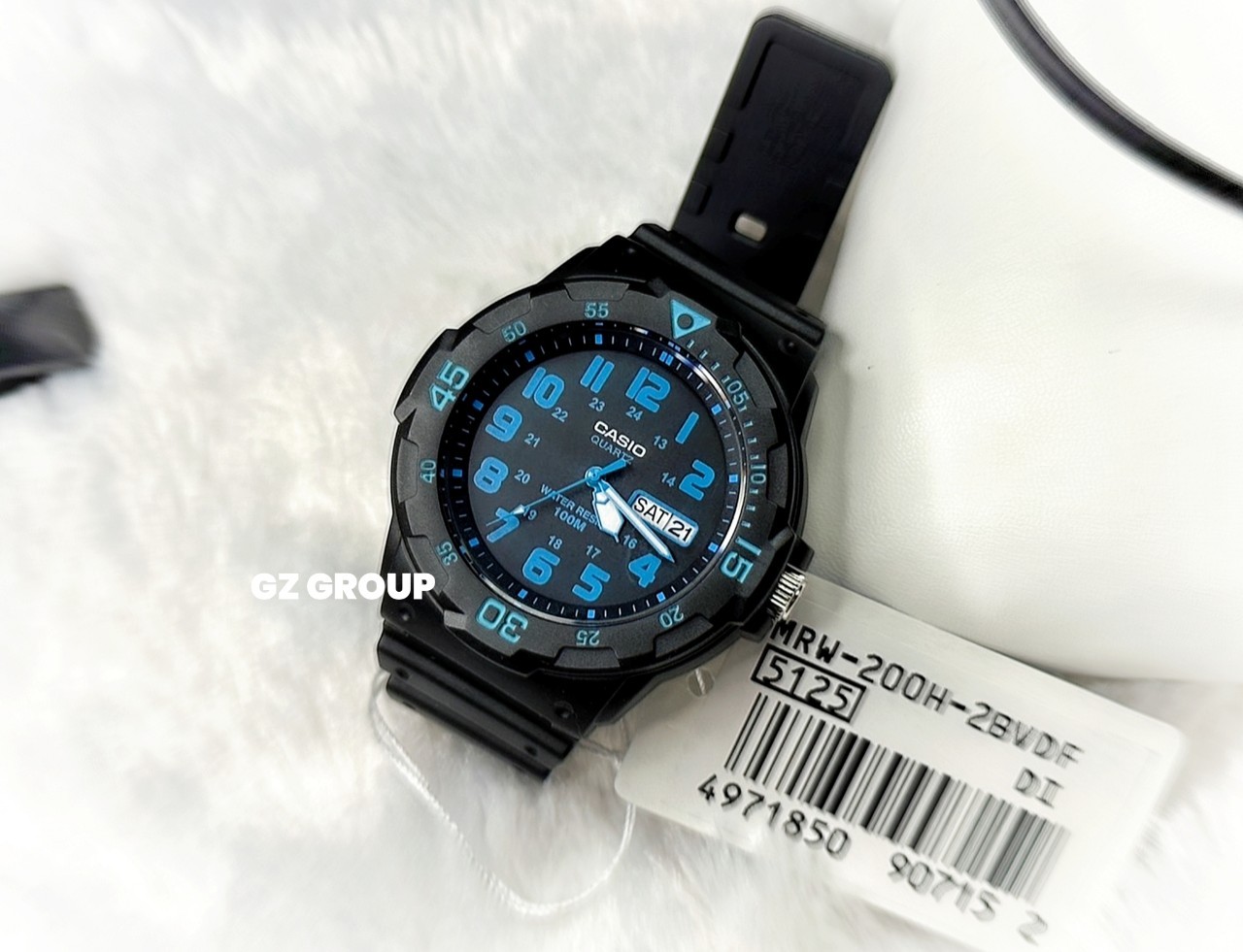 CASIO นาฬิกาคาสิโอ นาฬิกาข้อมือ นาฬิกากันน้ำ นาฬิกาของแท้ ประกันศูนย์ CMG 1 ปี รุ่น MRW-200H-2B นาฬิกาสีดำ