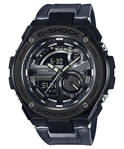 CASIO G-SHOCK นาฬิกาข้อมือ นาฬิกากันน้ำ นาฬิกาของแท้ ประกันศูนย์ CMG 1 ปี รุ่น GST-210M-1A นาฬิกาสีดำ