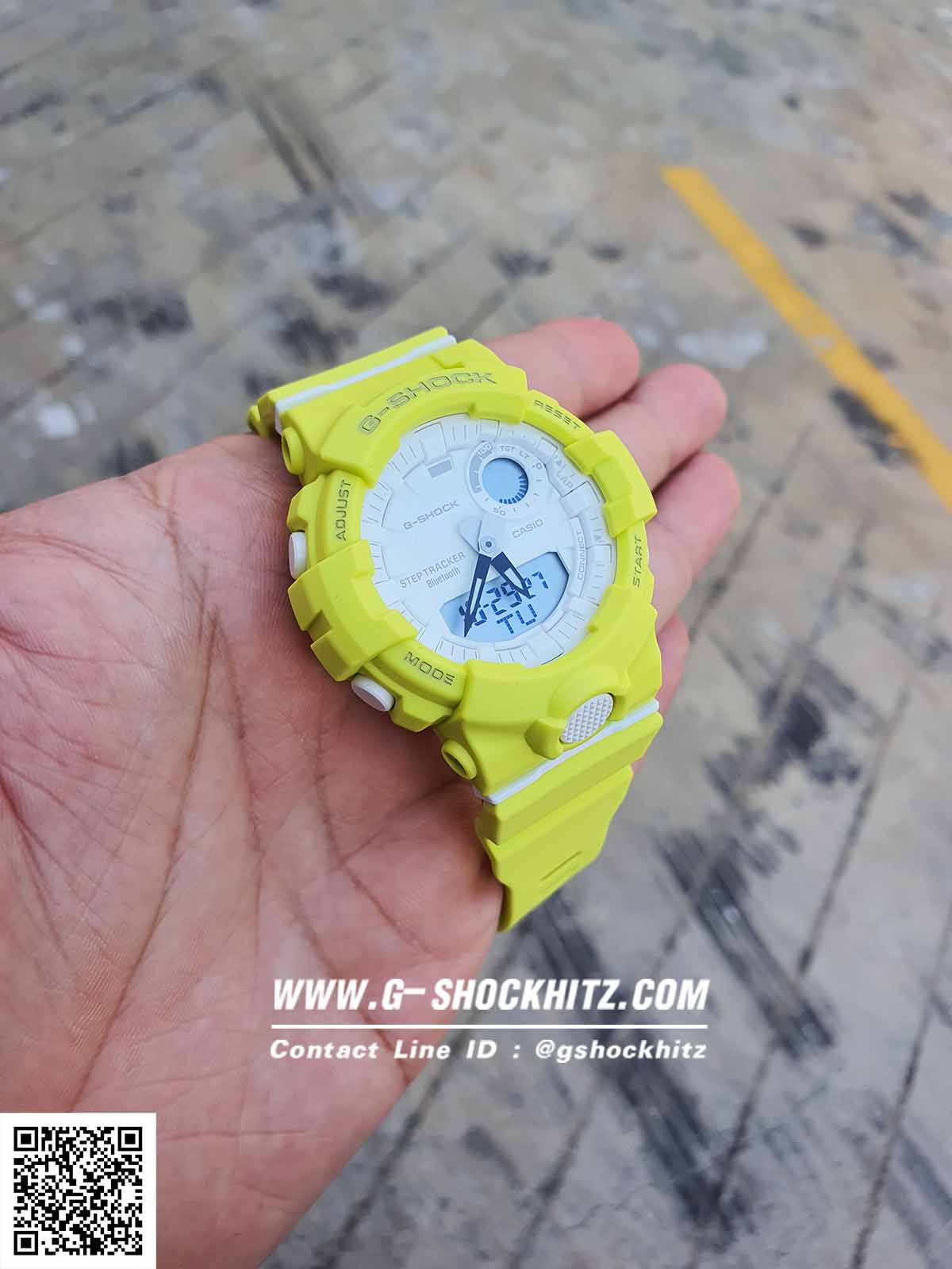 CASIO G-SHOCK นาฬิกาข้อมือ นาฬิกากันน้ำ นาฬิกาของแท้ ประกันศูนย์ CMG 1 ปี รุ่น GMA-B800-9A นาฬิกาสีเหลือง