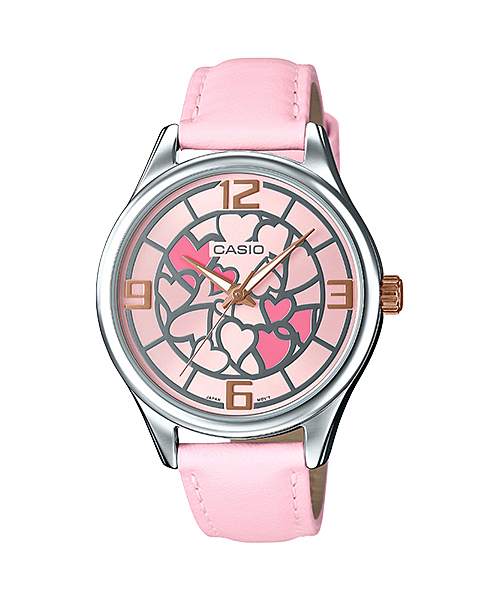 CASIO นาฬิกาคาสิโอ นาฬิกาข้อมือ นาฬิกากันน้ำ นาฬิกาของแท้ ประกันศูนย์ CMG 1 ปี รุ่น LTP-E128L-4A นาฬิกาสีชมพู