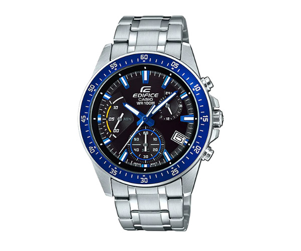 CASIO EDIFICE นาฬิกาข้อมือ นาฬิกากันน้ำ นาฬิกาของแท้ ประกันศูนย์ CMG 1 ปี รุ่น EFV-540D-1A2 นาฬิกาสีเงิน