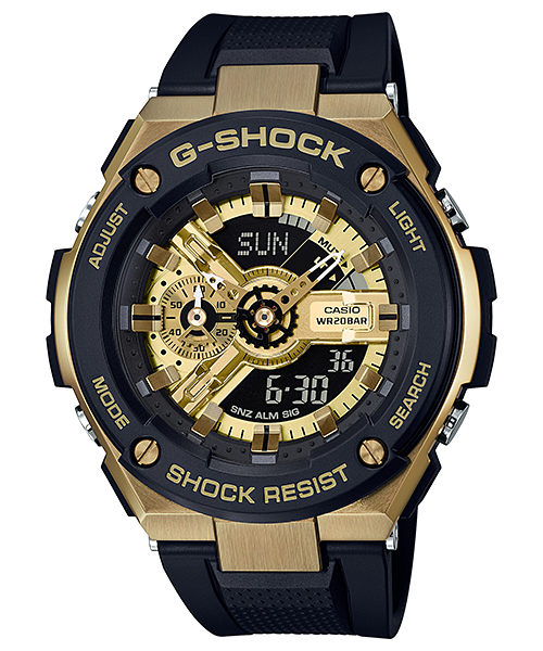 CASIO G-SHOCK นาฬิกาข้อมือ นาฬิกากันน้ำ นาฬิกาของแท้ ประกันศูนย์ CMG 1 ปี รุ่น GST-400G-1A9 นาฬิกาสีดำ
