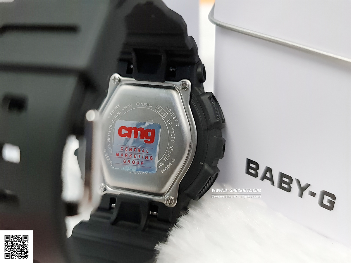 CASIO BABY-G นาฬิกาข้อมือ นาฬิกากันน้ำ นาฬิกาของแท้ ประกันศูนย์ CMG 1 ปี รุ่น BA-110RG-1A นาฬิกาสีดำ