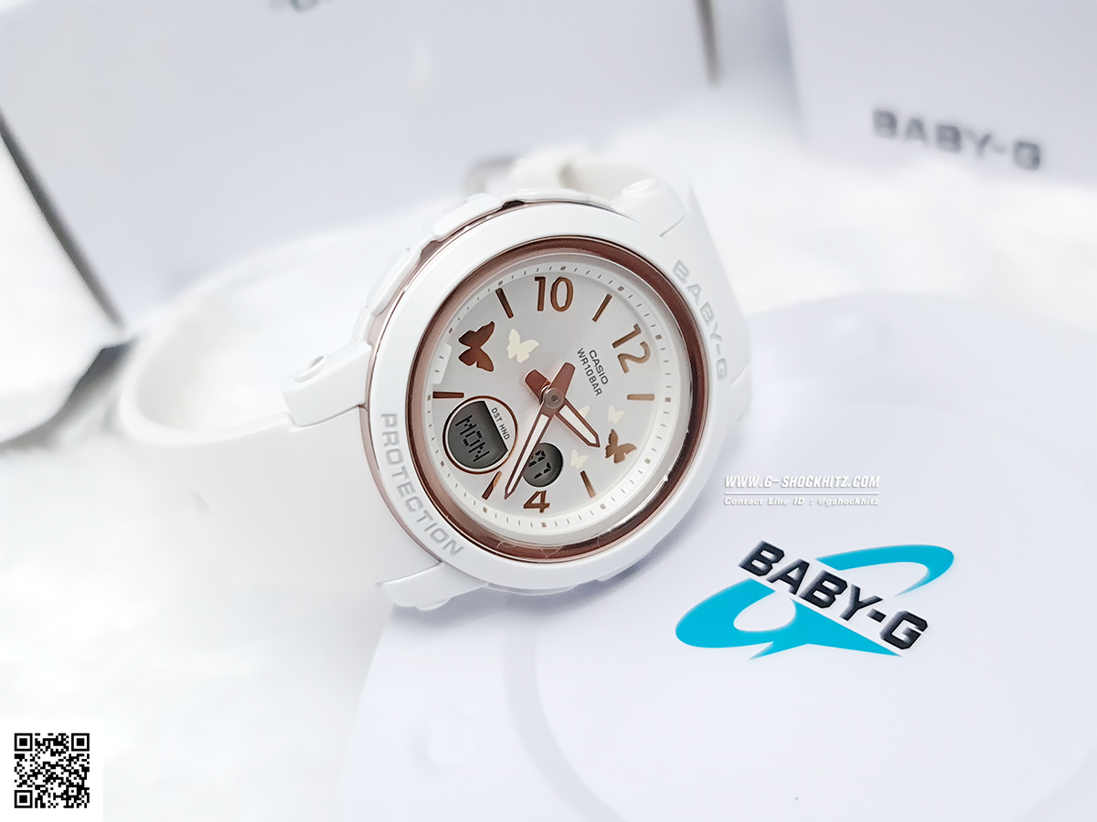 CASIO BABY-G นาฬิกาข้อมือ นาฬิกากันน้ำ นาฬิกาของแท้ ประกันศูนย์ CMG 1 ปี รุ่น BGA-290BD-7A นาฬิกาสีขาว