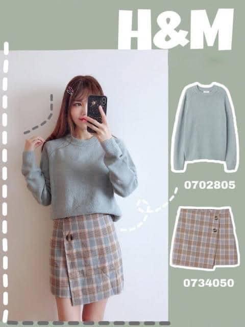 H&m เสื้อคลุมไหมพรม กันหนาวไหมพรม เนื้อไหม นุ่ม สวย H&M