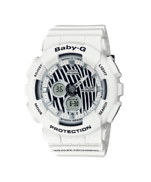 CASIO BABY-G นาฬิกาข้อมือ นาฬิกากันน้ำ นาฬิกาของแท้ ประกันศูนย์ CMG 1 ปี รุ่น BA-120WLP-7A นาฬิกาสีขาว