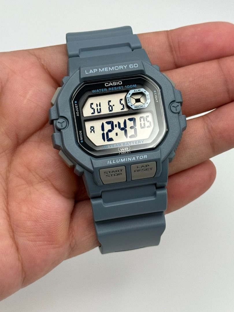 CASIO MID YEAR SALE นาฬิกาคาสิโอ พร้อมส่ง นาฬิกาข้อมือ นาฬิกากันน้ำ นาฬิกาของแท้ ประกันศูนย์ CMG 1 ปี รุ่น WS-1400H-2A นาฬิกาสีฟ้า