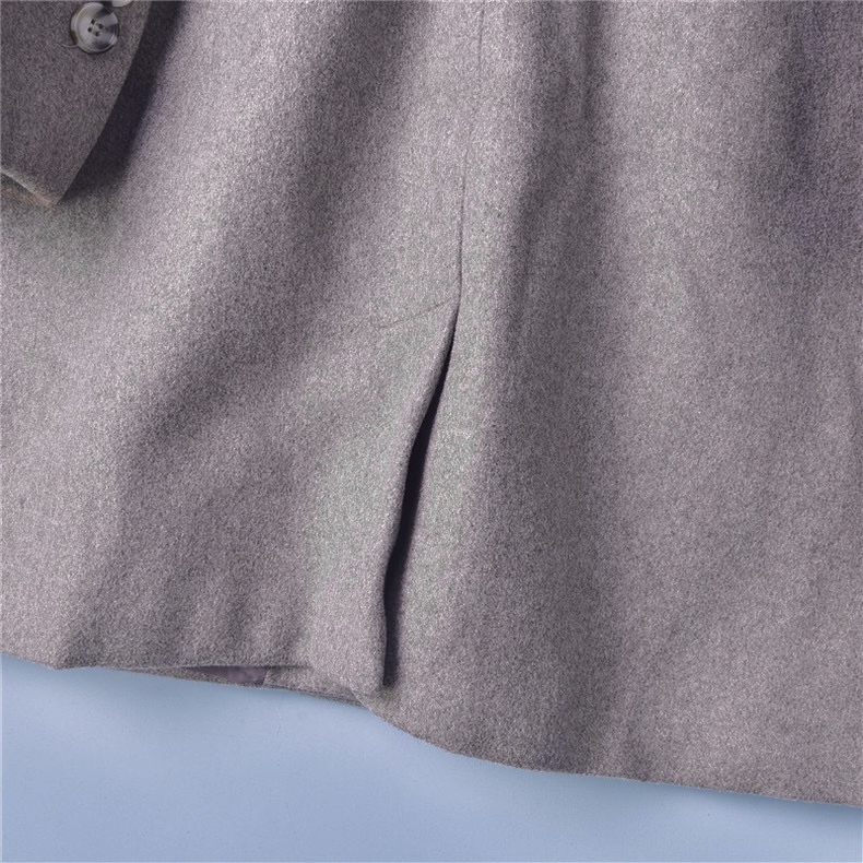 House brand เสื้อโค้ท เสื้อกันหนาว เนื้อผ้าสักหลาดวูล สีน้ำตาลอ่อน แบรนด์ HOUSE BRAND
