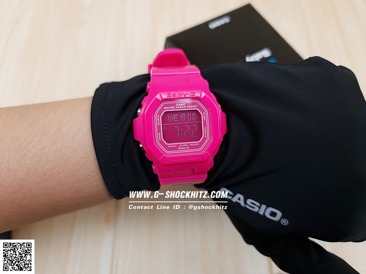 CASIO MID YEAR SALE BABY-G พร้อมส่ง นาฬิกาข้อมือ นาฬิกากันน้ำ นาฬิกาของแท้ ประกันศูนย์ CMG 1 ปี รุ่น BG-5601-4 นาฬิกาสีชมพู