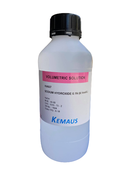 Sodium Hydroxide 0.1N (0.1mol/L), Volumetric Solution 1 L. "KemAus"