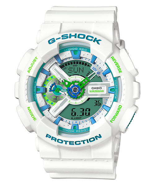 CASIO G-SHOCK นาฬิกาข้อมือ นาฬิกากันน้ำ นาฬิกาของแท้ ประกันศูนย์ CMG 1 ปี รุ่น GA-110WG-7 นาฬิกาสีขาว