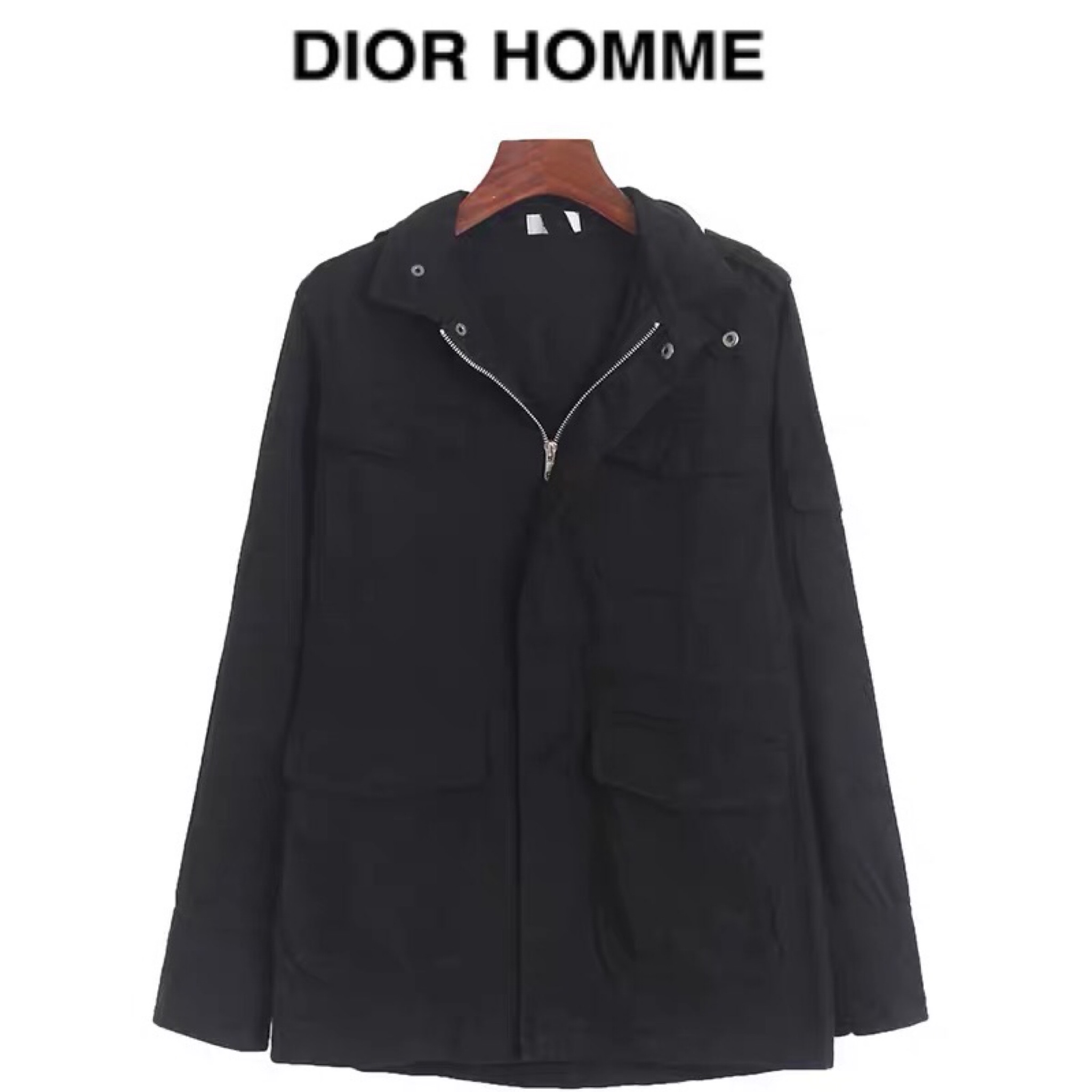 Dior Homme เสื้อคลุม เสื้อฮู้ดสีดำ เสื้อนอก แพทเทินสวย เท่ห์มาก คะ แบรนด์ Dior Hommeสำเนา สำเนา ดำ