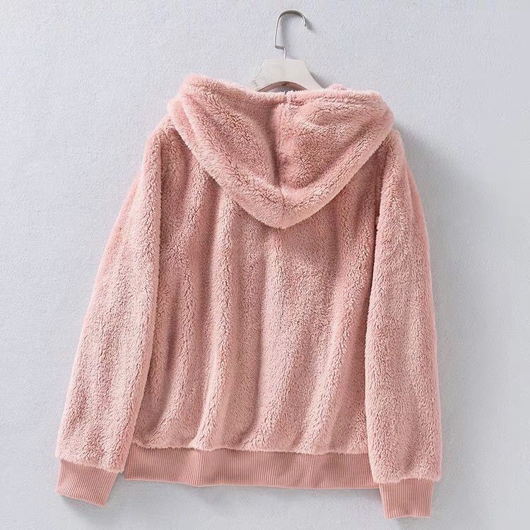 เสื้อเฟอร์กันหนาว แบรนด์ Forever21 เสื้อคลุมขน สีชมพู ขนนิ่มฟู นุ่มมากคะ สำเนา ชมพู