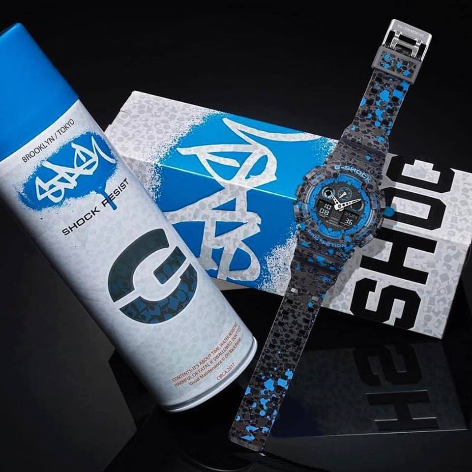 CASIO MID YEAR SALE G-SHOCK พร้อมส่ง นาฬิกาข้อมือ นาฬิกากันน้ำ นาฬิกาของแท้ ประกันศูนย์ CMG 1 ปี รุ่น GA-100ST-2A นาฬิกาสีน้้ำเงิน