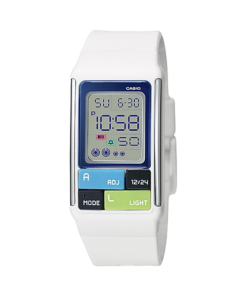 CASIO นาฬิกาคาสิโอ นาฬิกาข้อมือ นาฬิกากันน้ำ นาฬิกาของแท้ ประกันศูนย์ CMG 1 ปี รุ่น LDF-50-7A นาฬิกาสีขาว