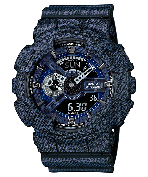 CASIO G-SHOCK นาฬิกาข้อมือ นาฬิกากันน้ำ นาฬิกาของแท้ ประกันศูนย์ CMG 1 ปี รุ่น GA-110DC-1A นาฬิกาสีดำ