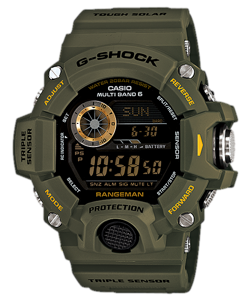 CASIO G-SHOCK นาฬิกาข้อมือ นาฬิกากันน้ำ นาฬิกาของแท้ ประกันศูนย์ CMG 1 ปี รุ่น GW-9400-3 สีเขียวขี้ม้า