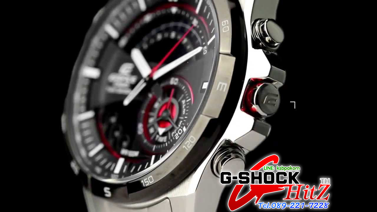 CASIO EDIFICE นาฬิกาข้อมือ นาฬิกากันน้ำ นาฬิกาของแท้ ประกันศูนย์ CMG 1 ปี รุ่น ERA-200DB-1A นาฬิกาสีเงิน