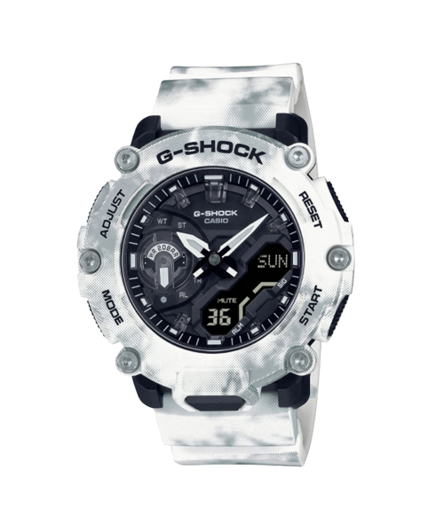 CASIO MID YEAR SALE G-SHOCK นาฬิกาข้อมือ นาฬิกากันน้ำ นาฬิกาของแท้ ประกันศูนย์ CMG 1 ปี รุ่น GA-2200GC-7A นาฬิกาสีขาว