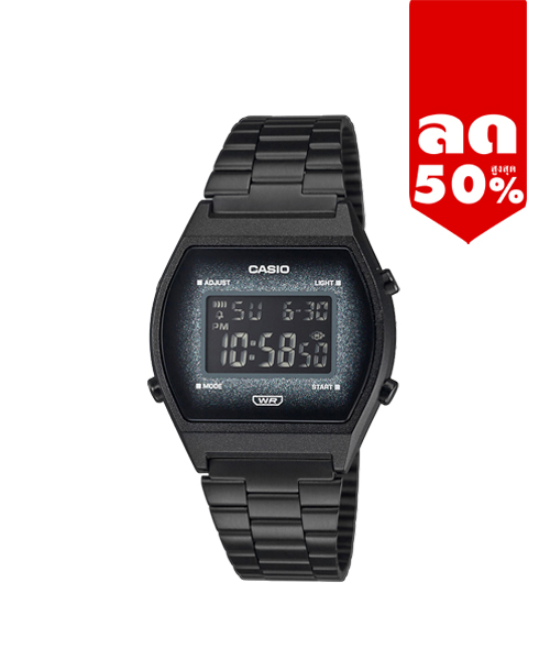 CASIO นาฬิกาคาสิโอ นาฬิกาข้อมือ นาฬิกากันน้ำ นาฬิกาของแท้ ประกันศูนย์ CMG 1 ปี รุ่น B640WBG-1B นาฬิกาสีดำ